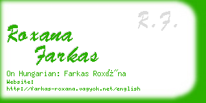 roxana farkas business card